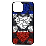 Coque drapeau france fran�ais pour iphone 13 silicone coeur coupe d'europe jeux olympiques bleu blanc ...