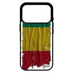 Coque drapeau guinee guineen pour iphone 17 pro en silicone etui tissu personnalis� foot football caoutchouc ...