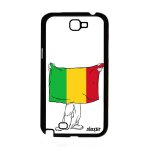 Coque drapeau mali malien pour samsung note 2 silicone 4g can foot coupe du monde jeux olympiques souple ...