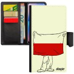 Coque drapeau pologne polonais rabat iphone 11 cuir portefeuille coupe du monde foot housse football ...