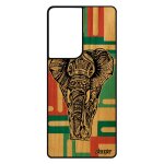 Coque elephant galaxy s21 ultra en bois silicone case etui dessin smartphone pas cher tpu carr� animaux ...