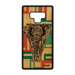 Coque elephant samsung note 9 bois silicone fantaisie de protection carr� samsung galaxy note 9
