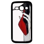 Coque - escarpins rouge et noir - compatible avec samsung galaxy ace 3 - plastique - bord noir