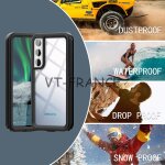 Coque etanche anti choc redpepper pour samsung galaxy, couleur: noir, smartphone: galaxy s22