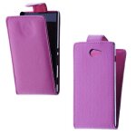 Coque etui housse clapet rabat sony xperia m2 d2303 d2305 d2306 - rose fushia