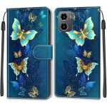 Coque etui portefeuille pour motorola moto g05 / e15 - fermeture magntique, 2 emplacements cartes, support, ...