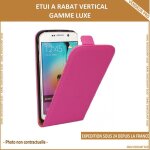 Coque etui rabat gamme luxe pour lg l5 ii (e460) de couleur rose