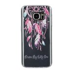 Coque etui transparent en tpu silicone pour samsung galaxy s7 edge en rose violet transparent - motif ...
