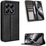Coque et etui xiaomi 14t - cuir pu noir, porte - cartes et porte - monnaie, anti - rfid, fermeture magntique, ...