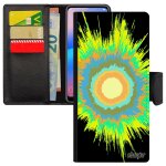 Coque explosion galaxy a12 rabat portefeuille texture etui soleil a clapet color motif design galaxie ...