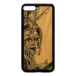 Coque femme y6 2018 bois silicone housse peinture princesse azteque gris huawei y6 2018