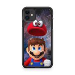 Coque fifrelin noire pour iphone 11 super mario odyssey space galaxy