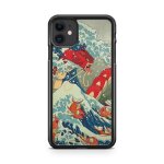 Coque fifrelin noire pour iphone 11 pro max leviator magicarpe pokemon kawaii