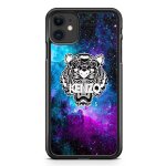 Coque fifrelin rigide noire pour iphone 11 kenzo paris tigre galaxie ref 8686
