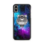 Coque fifrelin rigide noire pour iphone x et iphone xs kenzo paris tigre galaxie ref 8504
