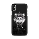 Coque fifrelin rigide noire pour iphone x et iphone xs kenzo paris tigre tour eiffel ref 8505
