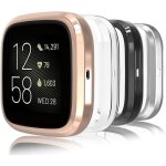 Coque compatible pour fit bit versa 2, [4 - pack] montre scratch - resistant soft tpu lger tout autour ...