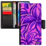 Coque fleurs samsung galaxy a8 2018 portefeuille fond personnalis� housse nature telephone feuille peinture ...