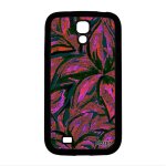 Coque fleurs pour samsung s4 mini silicone dessin nature color� peinture rose design etui housse floral ...