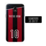 Coque foot ac milan samsung j5 2017 floqu�e