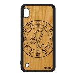 Coque galaxy a10 bois silicone signe astrologique lion galaxie unique univers noir antichoc noir horoscope ...