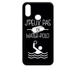 Coque pour galaxy a10s - j peux pas j ai water polo 2 - noir