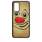Coque pour galaxy a13 4g - smiley clown nez rouge - silicone - noir