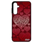 Coque pour galaxy a16 4g 5g silicone coeur love unique alu image amour fantaisie rouge romantique cupidon ...