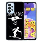 Coque pour galaxy a23 - j peux pas j ai ski 2 - silicone - noir