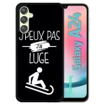 Coque pour galaxy a24 - j peux pas j ai luge 2 - silicone - noir