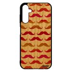 Coque pour galaxy a25 5g en vrai bois naturel silicone moustache fantaisie vintage pipe peinture 4g chapeau ...