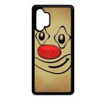 Coque pour galaxy a32 4g - smiley clown nez rouge - noir