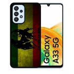 Coque pour galaxy a33 5g - listen to bob marley - silicone - noir