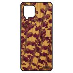 Coque galaxy a42 en bois silicone motif feuilles violet original de protection plantes tpu telephone ...