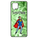 Coque pour galaxy a42 silicone super mamie comics original mobile drole mamy texte vert telephone bd ...