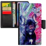 Coque galaxy a5 2015 simili cuir a rabat portefeuille chien etui nature bleu mignon portable design bulldog ...