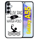 Coque pour galaxy a55 - j peux pas j ai water polo 1 - silicone - noir Coque pour galaxy a55 - j peux pas j ai water polo 1 - silicone - noir
