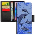 Coque galaxy a73 portefeuille dauphin algue etui housse ocean telephone marsouin design personnalis� ...