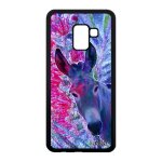 Coque galaxy a8 2018 silicone ane fleurs bourrique bleu tetu housse mulet alu anesse nature mobile telephone ...