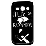 Coque galaxy ace 3 - j peux pas j ai badminton 2 - noir