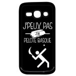 Coque galaxy ace 3 - j peux pas j ai pelote basque 2 - noir