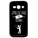 Coque galaxy ace 3 - j peux pas j ai tennis 2 - noir