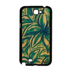 Coque galaxy note 2 vrai bois silicone fleurs rigide floral etui fond bleu portable feuille effet dessin ...