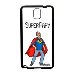 Coque galaxy note 3 silicone super papy enfant dessin housse drole bumper rigide heros texte papi grands ...