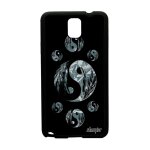 Coque galaxy note 3 silicone yin et yang graphique plume dual sim etui a samsung galaxy note 3
