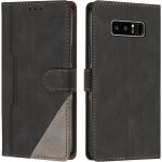Coque pour galaxy note 8, housse en cuir pu portefeuille, etui de protection a rabat magnetique coque ...