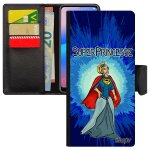 Coque galaxy note 9 cuir rabat super princesse fille housse drole texte heros pu humour bande dessin�e ...