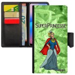 Coque galaxy s10 plus rabat portefeuille super princesse texte portable humour bd housse comique smartphone ...