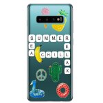 Coque galaxy s10 scrabble summer chill cactus ananas tropical relax