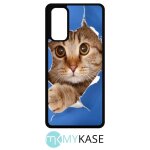 Coque pour galaxy s20 fe 5g - chat trou - noir